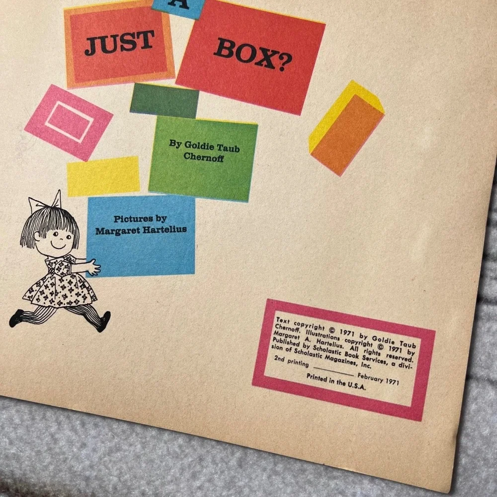 Just A Box‎ Childrens Craft Book 1971 Scholastic Make Toys Play